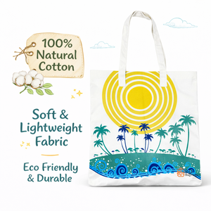 Eco Friendly <b>Canvas</b> <b>Tote</b> Bag Printed Tropical Design Reusable Shopping Beach Bag Large Capacity Shoulder Handbag for Women - Product Image 6