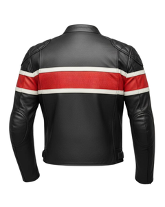 Winter Warm Breathable Adult Size High Street Fashion Casual Men's <b>Leather</b> <b>Jacket</b> With Canvas Fabric <b>Long</b> Sleeve Stand Collar - Product Image 2