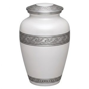Urnas de Cremación para Adultos de Aleación con Banda Grabable Personalizable, Urnas Funerarias Metálicas Acabado Plata y Rosa para Cenizas Humanas - Product Image 5