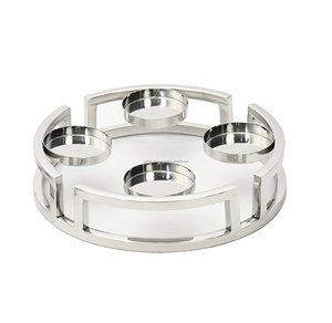 Candélabre antique en acier inoxydable, thème de décoration vintage classique, fait à la main, pièce maîtresse, fabriqué par Zahid Exports, grand grossiste - Product Image 1