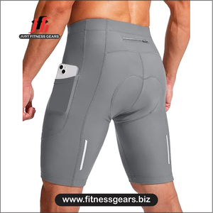 High Performance Eco-Friendly Breathable Spandex/Polyester <b>Cycling</b> <b>Shorts</b> Customizable Options Men-<b>Padded</b> Comfort Quick Dry - Product Image 2