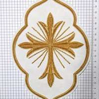 Badge de luxe fait main en fil métallique doré, broderie appliquée, écologique, qualité supérieure, effet 3D en relief, résistant à l'eau