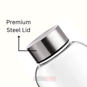 Wholesale Classic Design Clear Borosilicate Glass <b>Water</b> <b>Bottle</b> with SS Lid - Product Image 2