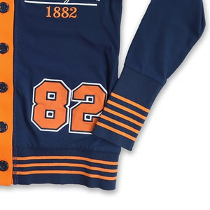 High Quality Unisex Custom Designed Knitted 100% Acrylic <b>Cardigan</b> <b>Sweater</b> Winter Front Logo Greek College - Product Image 6