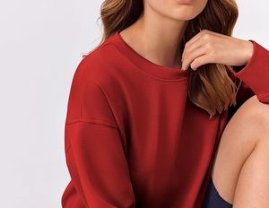 Trendy Women's Fashion Oversized Long Sleeve Crop Top Sweatshirts Manufacturer Stylish and Comfortable Design Low Price - Product Image 6