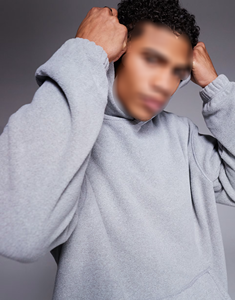 Sweat-shirt à capuche gris pour homme, logo personnalisé, impression numérique sur le devant, polyester/coton, coupe classique, vêtements décontractés pour l'automne - Product Image 6