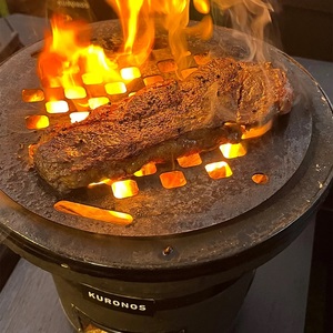 Parrilla de carbón japonesa KURONOS Shichirin negra – Tamaño 9, Tierra de diatomeas Noto premium - Product Image 1