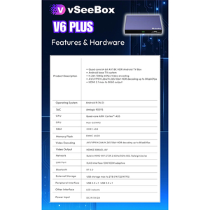 vSeeBox V6 Plus Nuevo Decodificador 8K <span class=keywords><strong>HD</strong></span> 4GB+64GB con Control por Voz - Product Image 3