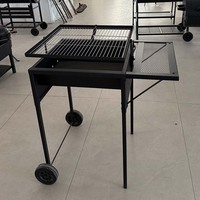 Grande machine à griller au charbon de bois d'extérieur de grande capacité, chariot barbecue portable pour le camping, le jardin et la cuisine familiale