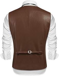 Chaleco de Cuero para Hombre, Sin Mangas, Estilo Motero, Piel de Vacuno/Cordero, Logotipo Personalizado OEM, Fabricante Mayorista - Product Image 5