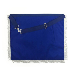 Delantal Masónico Personalizado de Cuero PU Hecho a Mano, Ecológico y Duradero, con Flecos de Hilos Plateados, para Logia Azul Budista - Product Image 2