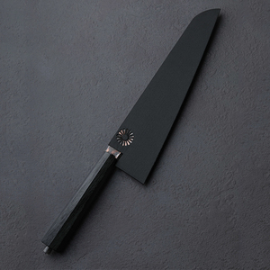 Cuchillo de cocina para exteriores hecho a medida con patrón de cobre damasco y mango de madera reforzado para camping y servicios de catering. - Product Image 3