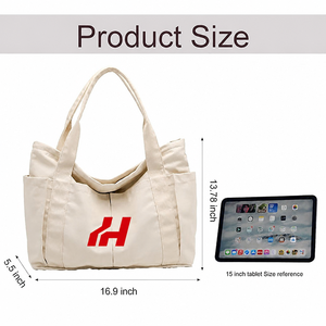 Wholesale 100% Cotton <b>Tote</b> <b>Bag</b> Large Capacity Solid Color Eco-Friendly Canvas Shopping <b>Bag</b> Environmentally Friendly - Product Image 2