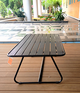Mesa de Metal para Exteriores, Mesa de Comedor de Acero con Recubrimiento en Polvo para Patio - Product Image 4