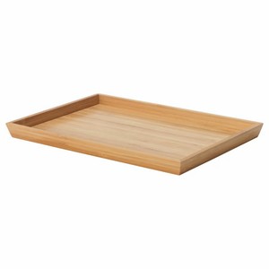 Plateau de service rectangulaire en chêne d'acacia à rebord surélevé sans poignée, style minimaliste, pour hôtel, café, présentation, OEM personnalisé, Vietnam - Product Image 1