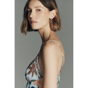 Elegant Print <b>Spaghetti</b> <b>Strap</b> Dress Casual Womens Summer Loose Sleeveless V Neck Beach Vacation Party Maxi Dresses - Product Image 2