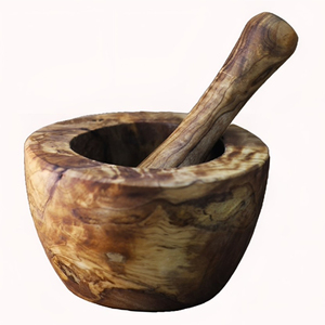 Handcrafted Natural Wood Mortar and Pestle Set Fantastic Design Acacia Wood Spice <b>Grinder</b> & <b>Herb</b> Masher In Lowest Price - Product Image 4