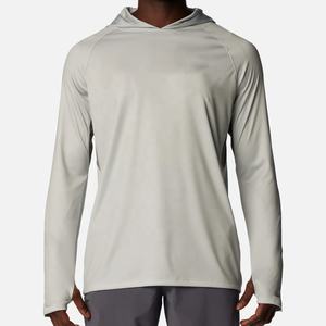 Sudadera con capucha de pesca de poliéster ligero con logotipo personalizado OEM para hombre y mujer, ropa de protección solar de secado rápido para deportes al aire libre, manga larga - Product Image 1