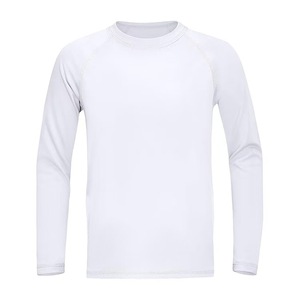 Unisex Full Sleeve Breathable Rash Guard Light Gray Quick Dry Polyester Adult <b>Swim</b> Surf Sports <b>Shirt</b> UPF50+ Sublimation Printed - Product Image 4