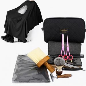 Kit de barbier personnel pour le soin des cheveux avec des ciseaux roses de 6 pouces - Product Image 1