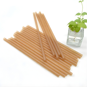 Paille à boire jetable en bagasse de canne à sucre 100% naturelle biodégradable compostable - Product Image 1