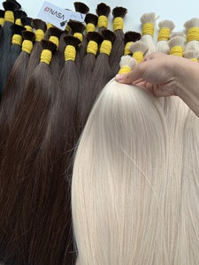 Precio de fábrica Extensiones de cabello a granel Cabello vietnamita Double Drown 100 gramos Colores oscuros 8 pulgadas - Product Image 3
