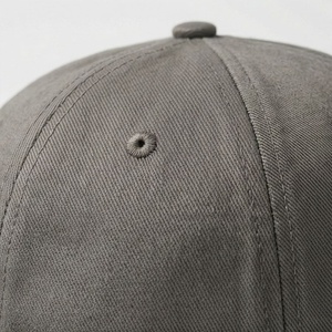 Unisex Gray 6-Panel <b>Baseball</b> <b>Cap</b> with Geometric Logo Front Panel Fitted Design Casual Style Twill Fabric - Product Image 5