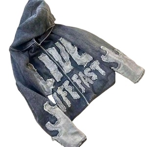 Style de rue personnalisé surdimensionné en détresse sweats à capuche blanc uni en vrac hiver hommes en détresse sweats à capuche en gros surdimensionné tenue décontracté - Product Image 5