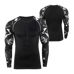 Professional Custom MMA Rash Guard Manufacturer Quick Dry Training <b>Compression</b> <b>Shirt</b> Wholesale - Product Image 4