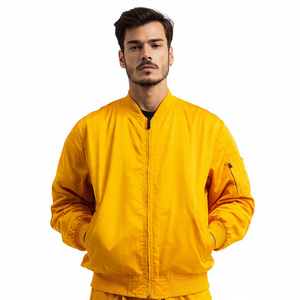 <b>Mens</b> Soft Satin Fashion <b>Jacket</b> Casual <b>Lightweight</b> Outerwear Zip Closure Ribbed Waist Modern Street Style Coat For Daily Wear - Product Image 4