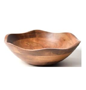 Bol à salade en bambou écologique personnalisé avec logo, design luxueux, pour décorer la table de cuisine, fabrication artisanale indienne. - Product Image 6