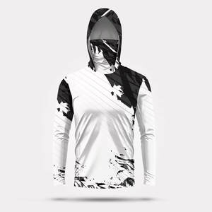 Camisa de Pesca con Capucha de Manga Larga para Hombre, de Alta Calidad, Spandex/Poliéster, UPF 50, Estampada, Personalizable, de Secado Rápido y Transpirable - Product Image 3