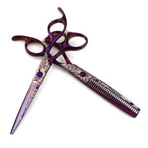 Ciseaux de coiffure 6'' en acier inoxydable JP, ensemble de ciseaux de barbier professionnels pour la coupe de cheveux, avec sac inclus - Product Image 3