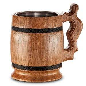 Taza de Madera Natural Hecha a Mano Multiusos con Color de Madera Natural para Cerveza, Té, Café, Fiesta de Navidad - Product Image 2