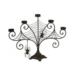 Candélabre en métal araignée de qualité supérieure parfait pour les fêtes de mariage et la décoration de table d'événement disponible en plusieurs styles - Product Image 1