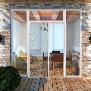 47.2สีขาว \ "x84.6 \" หน้าจอแมลงแบบเลื่อนสำหรับประตูและหน้าต่าง - Product Image 1