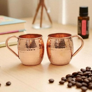 Mug en cuivre avec finition martelée, style vintage, pour usage domestique - Product Image 4