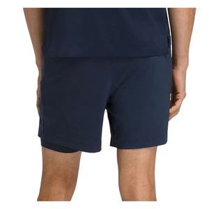 Shorts de sport pour hommes, bleu marine, avec cordon de serrage, séchage rapide, respirants, en coton/polyester, shorts d'entraînement personnalisés - Product Image 3