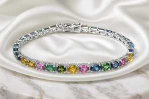 Natural Multi Color <b>Red</b> Ruby Luxury Tennis <b>Bracelet</b> 925 Sterling Silver for Women Handmade Party Anniversary Gift Jewelry - Product Image 2