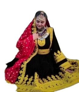 Robe de mariage afghane traditionnelle de qualité supérieure Service OEM Ensembles robe afghane vintage 2 pièces robe longue et pantalon - Product Image 2