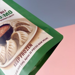 <span class=keywords><strong>Prix</strong></span> d'usine, vente en gros, sacs d'emballage alimentaire personnalisés en plastique laminé Doypack pour aliments secs, raviolis surgelés, avec fermeture à glissière - Product Image 4