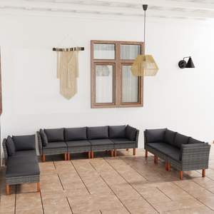 Ensemble de salon de jardin gris anthracite - Product Image 1