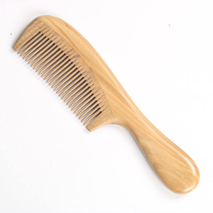 Peigne en bois de bambou écologique - Outil de soin des cheveux naturel et durable, artisanat naturel - Product Image 5