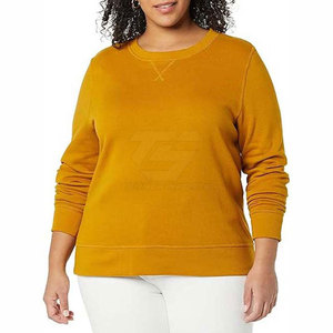 Sweat-shirt à col rond sur mesure fabriqué en usine, dernier style, pull pour femme, sweat-shirt tendance - Product Image 6