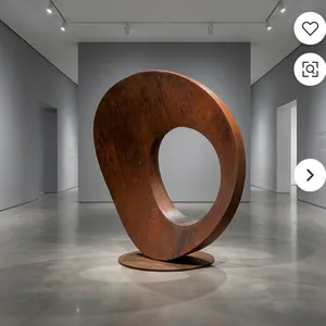 Escultura de Anillo Abstracta Moderna de Acero Corten, Gran Obra de Arte para Jardín Exterior, Plaza, Parque, Hotel, Villa, Decoración de Paisajes - Product Image 5