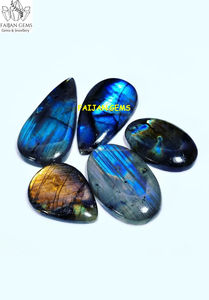 Cabujón natural de piedras preciosas sueltas de labradorita múltiple, forma de mezcla pulida, cristal de todos los tamaños para la fabricación de joyas - Product Image 3