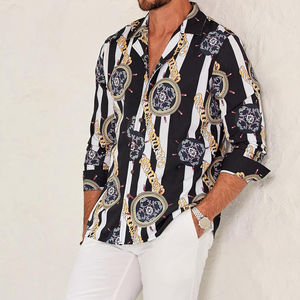 Camisas Hawaianas de Verano para Hombre, Estilo Playa, Personalizadas al por Mayor, Tejido Satinado de Secado Rápido, Ecológicas, Manga Corta - Product Image 2