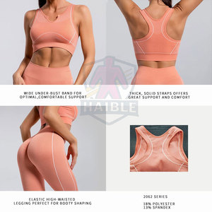 ชุดโยคะ 2 ชิ้น ระบายอากาศได้ดี เป็นมิตรกับสิ่งแวดล้อม ดีไซน์ด้านหน้าเรียบหรู เอวสูง เหมาะสำหรับออกกำลังกาย - Product Image 6