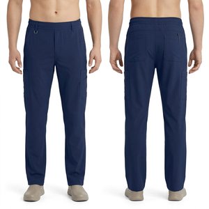 Pantalones Médicos para Hombre, Negros, 180 GSM, Poliéster y Spandex, Transpirables, con Logotipo Personalizado Bordado, Impresión por Transferencia de Calor, Uniforme Médico - Product Image 4