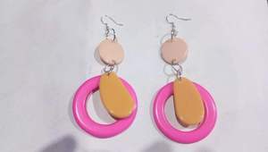 ต่างหูงานฝีมือเรซิ่นทันสมัย ดีไซน์เก๋ ประดับด้วยลายดอกไม้และรูปแบบโมเดล แฟชั่นเครื่องประดับเรซิ่นสุดหรู - Product Image 5